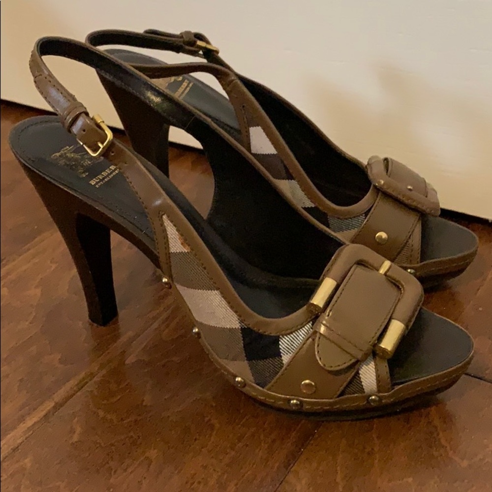 Burberry Sling Back Heels